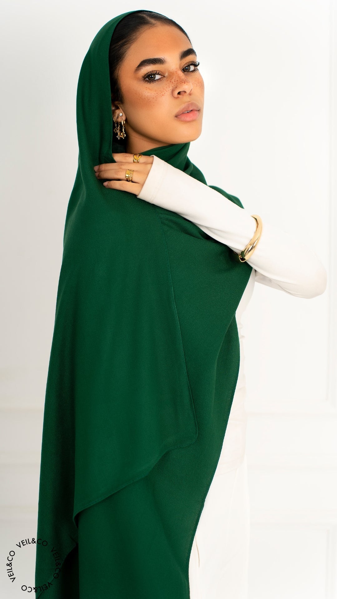 Dark Green- Elegance Modal Hijab – Veil&co