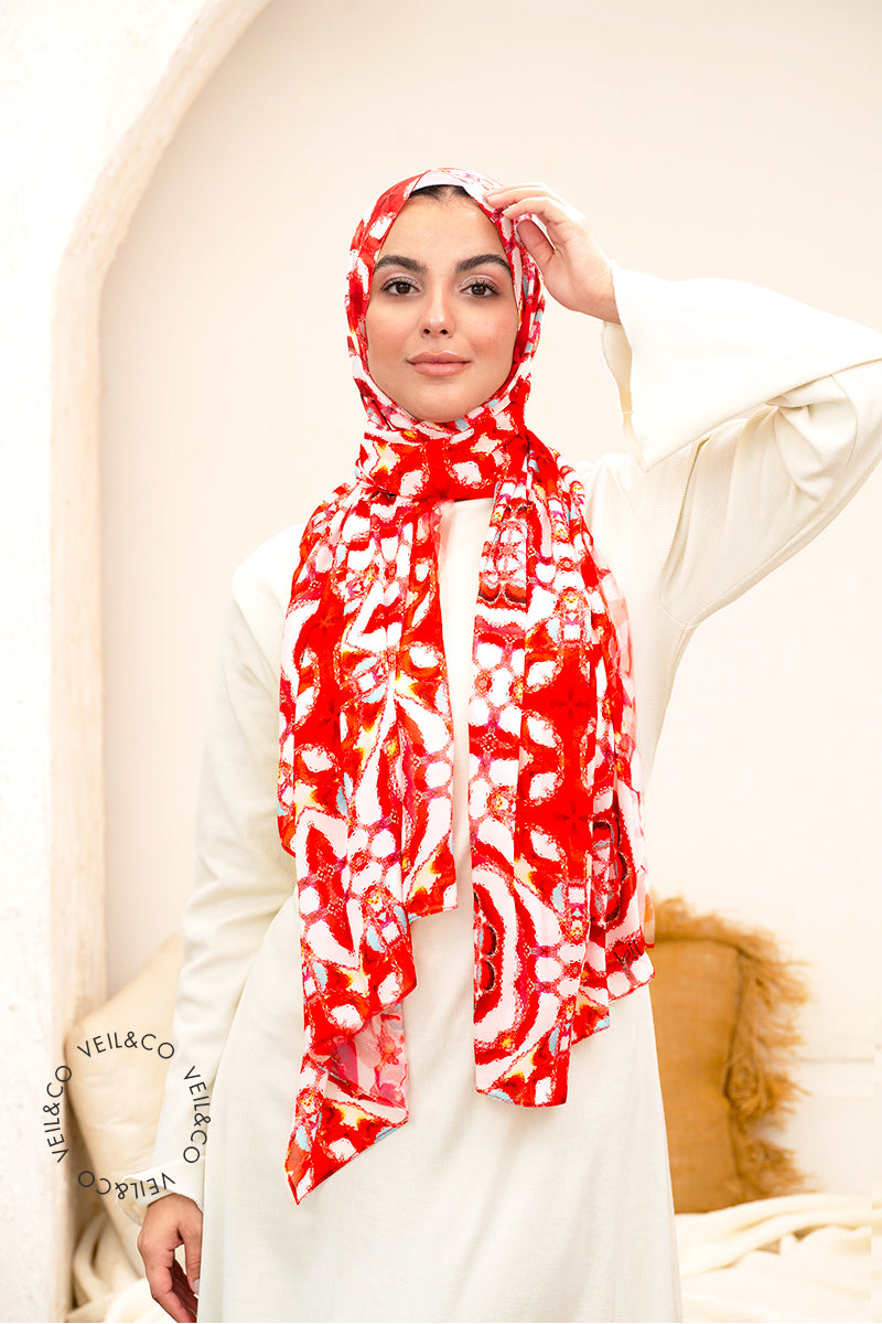 Majestic Arabesque - Chiffon Hijab