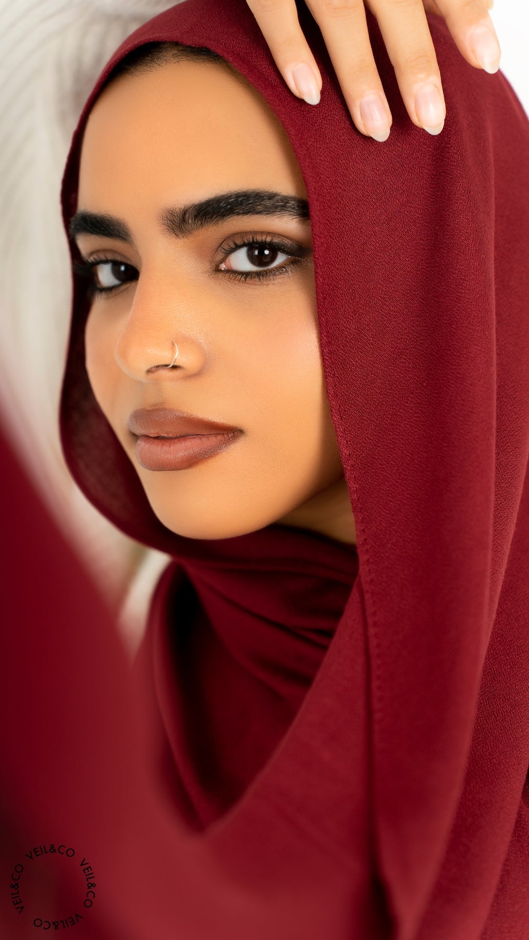 Burgundy- Elegance Modal Hijab – Veil&co.